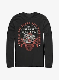Super Mario Checkered Passed Long-Sleeve T-Shirt
