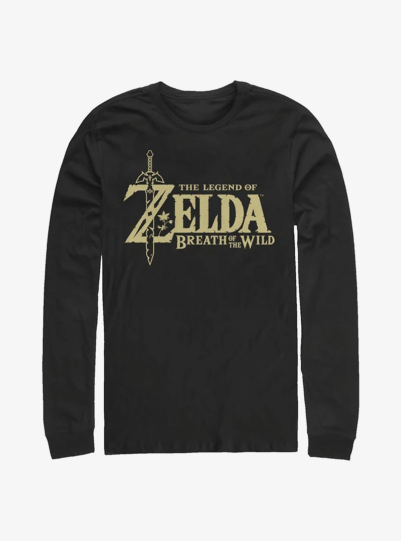 The Legend Of Zelda Breath Wild Logo Long-Sleeve T-Shirt