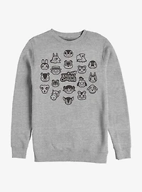 Animal Crossing New Horizons Group Crew Sweatshirt