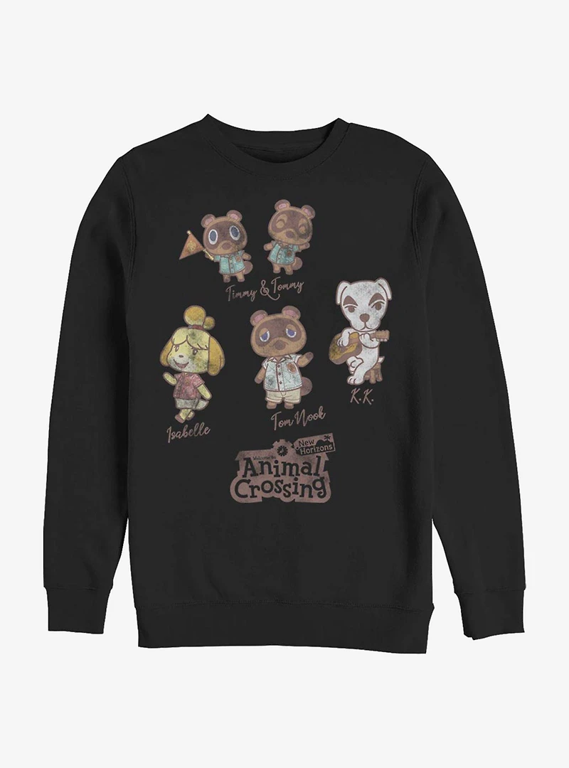 Animal Crossing Character Textbook Crew Sweatshirt