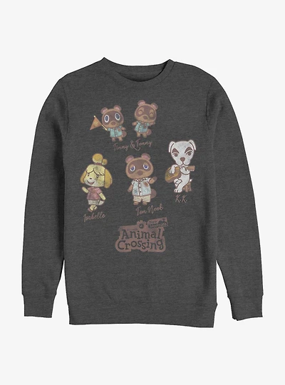 Animal Crossing Character Textbook Crew Sweatshirt