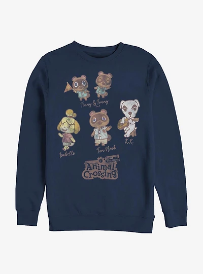 Animal Crossing Character Textbook Crew Sweatshirt