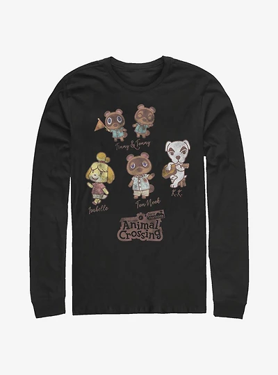 Animal Crossing Character Textbook Long-Sleeve T-Shirt