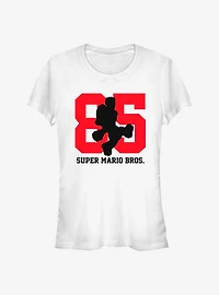 Super Mario 85 With Silhouette Girls T-Shirt