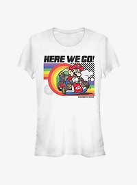 Super Mario Rainbow Road Pride Girls T-Shirt