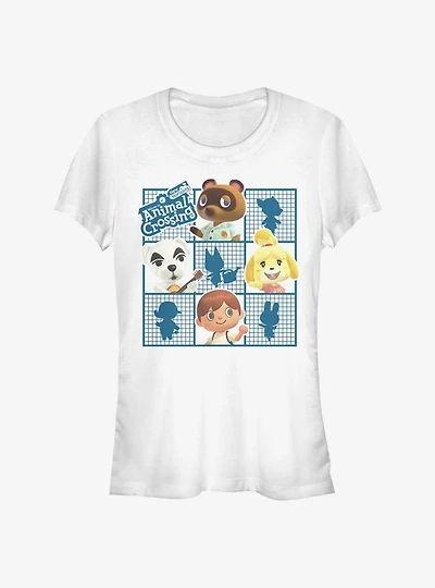 Animal Crossing Character Grid Girls T-Shirt
