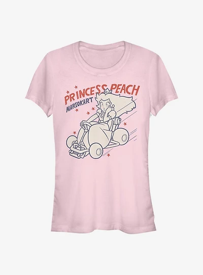 Super Mario Peach Kart Girls T-Shirt