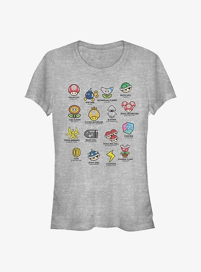 Super Mario Kart Objects Girls T-Shirt