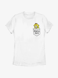 Nintendo Super Mario Faux Pocket Peach Womens T-Shirt