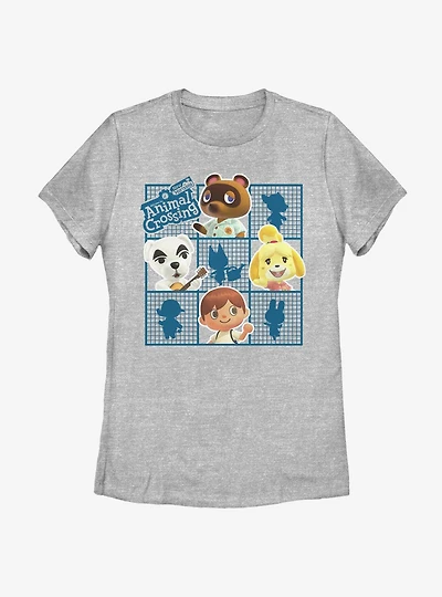Nintendo Animal Crossing Character Grid Womens T-Shirt