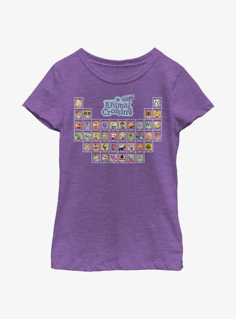 Nintendo Animal Crossing Periodically Youth Girls T-Shirt