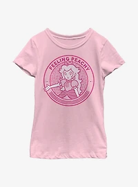 Nintendo Super Mario Cheetah Peach Youth Girls T-Shirt