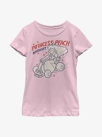 Nintendo Super Mario Peach Kart Youth Girls T-Shirt