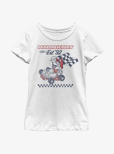 Nintendo Super Mario Retro Racing Youth Girls T-Shirt