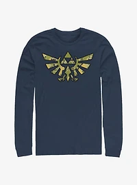 Nintendo The Legend Of Zelda Camo Crest Long-Sleeve T-Shirt