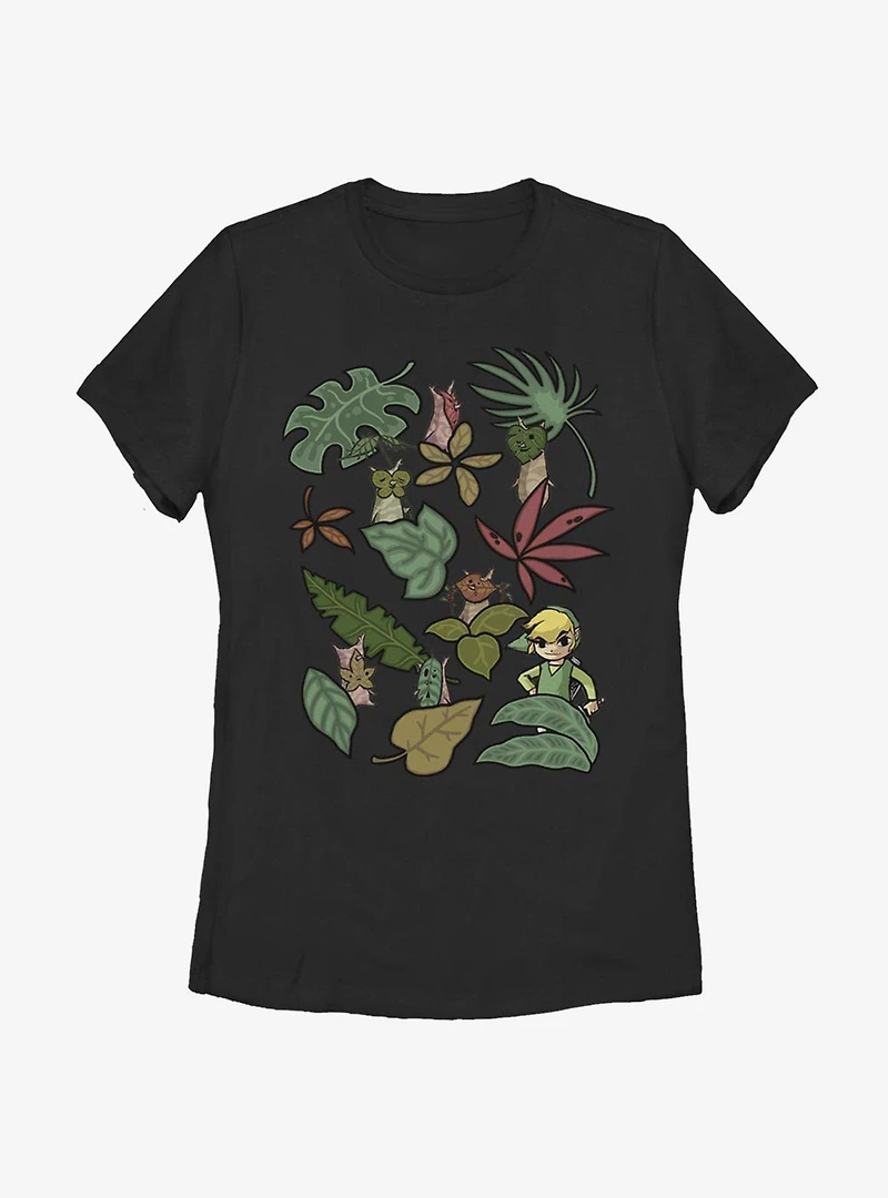 Nintendo The Legend Of Zelda Leafy Link Womens T-Shirt