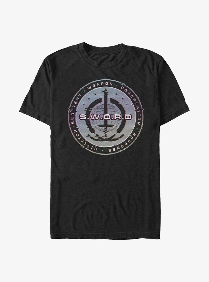 Extra Soft Marvel WandaVision S.W.O.R.D Digital Logo T-Shirt