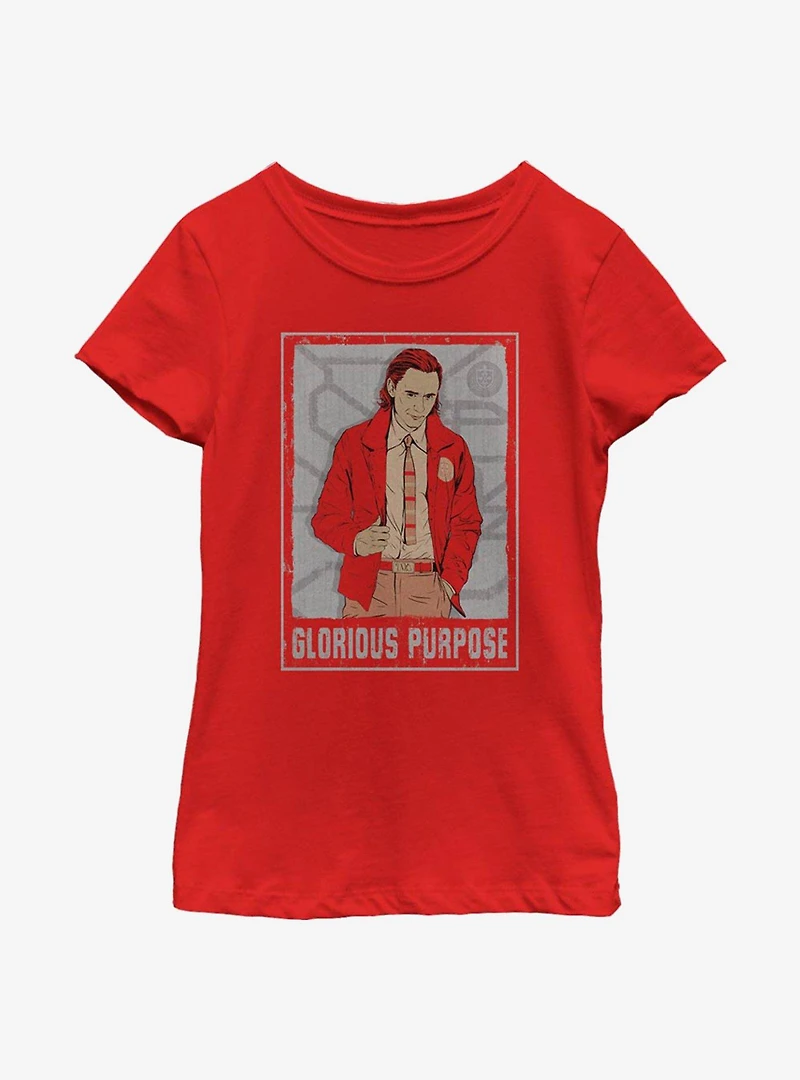 Marvel Loki Glorious Purpose Youth Girls T-Shirt
