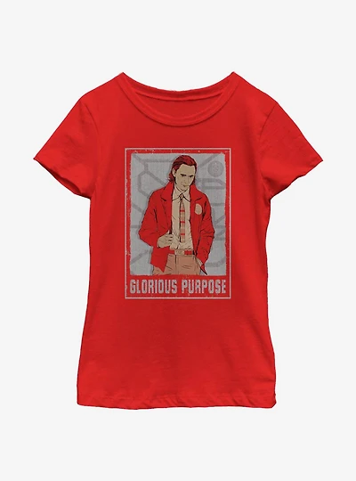 Marvel Loki Glorious Purpose Youth Girls T-Shirt