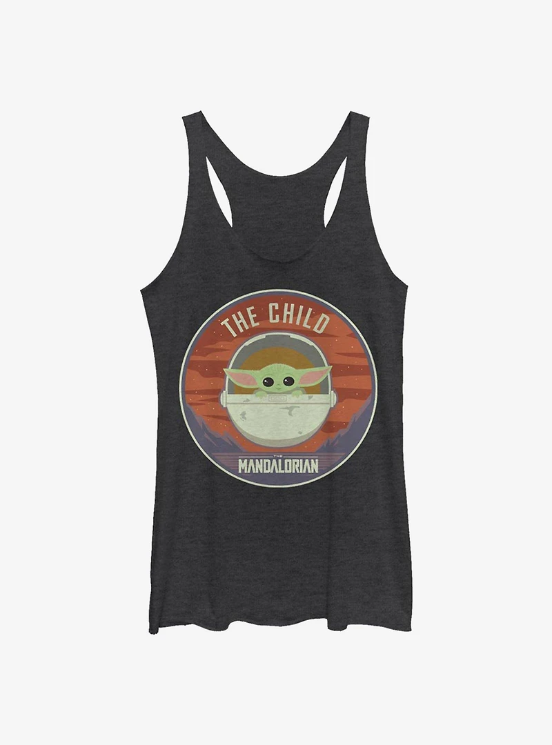 Star Wars The Mandalorian The Child Bassinet Badge Girls Tank Top