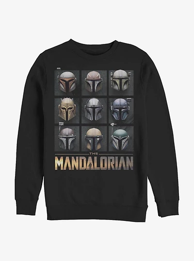 Star Wars The Mandalorian Mando Helmet Boxup Crew Sweatshirt