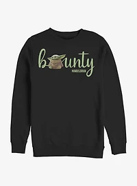 Star Wars The Mandalorian Bounty Child Text Crew Sweatshirt