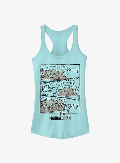 Star Wars The Mandalorian Child Doodle Panels Girls Tank
