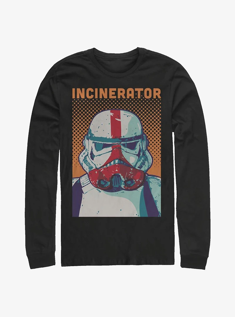 Star Wars The Mandalorian Halftone Incinerator Long-Sleeve T-Shirt