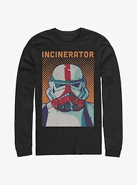 Star Wars The Mandalorian Halftone Incinerator Long-Sleeve T-Shirt