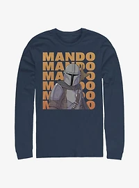 Star Wars The Mandalorian Mando Text Long-Sleeve T-Shirt