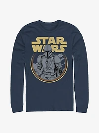 Star Wars The Mandalorian Retro Mando Long-Sleeve T-Shirt