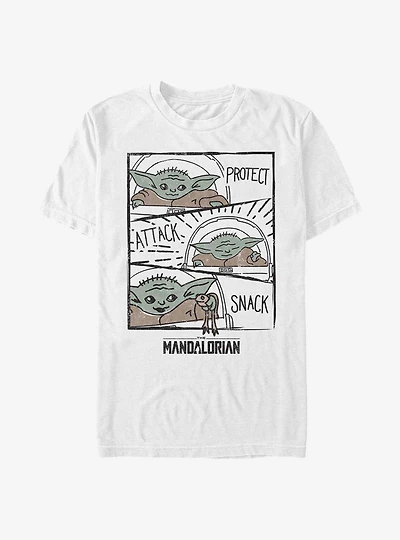 Star Wars The Mandalorian The Child Doodle Panels T-Shirt