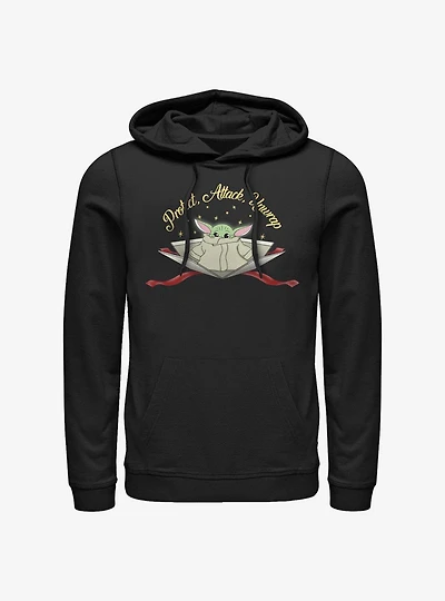 Star Wars The Mandalorian Child Protect Attack Unwrap Hoodie