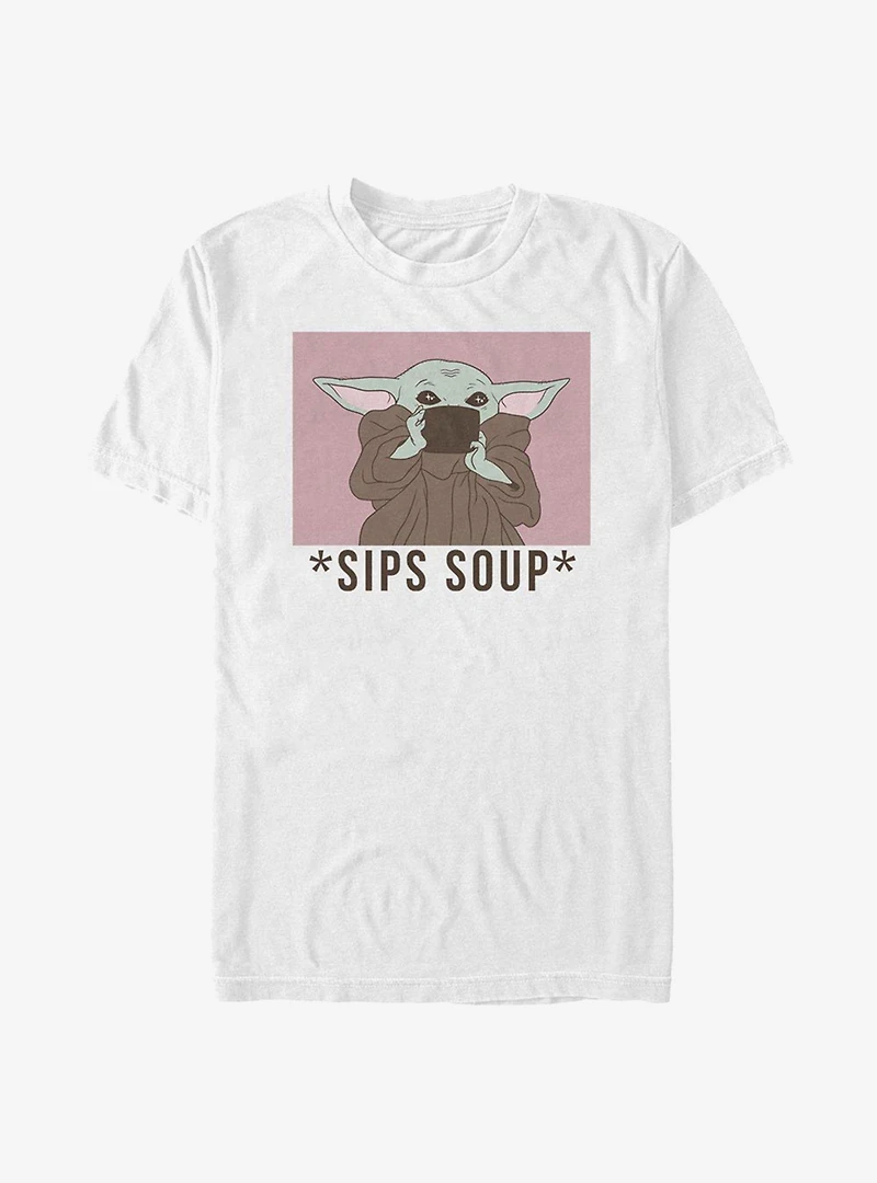 Star Wars The Mandalorian Child Sips Soup T-Shirt