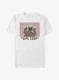Star Wars The Mandalorian Child Sips Soup T-Shirt