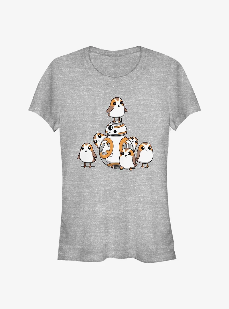 Star Wars: The Last Jedi BB-8 And Porgs Girls T-Shirt