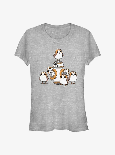 Star Wars: The Last Jedi BB-8 And Porgs Girls T-Shirt