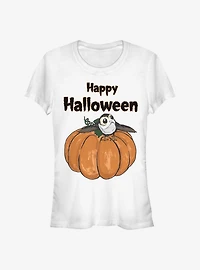 Star Wars: The Last Jedi Porg On A Pumpkin Girls T-Shirt