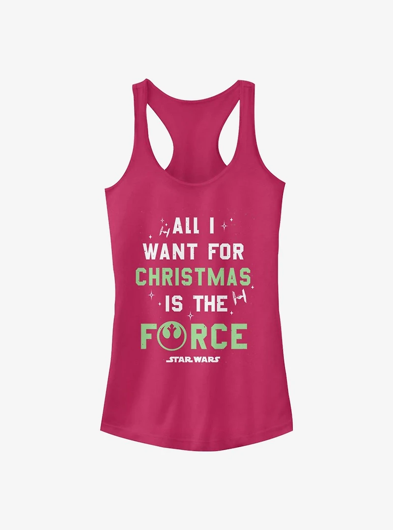 Star Wars Christmas Force Girls Tank