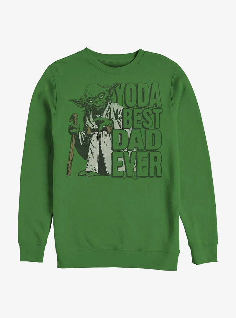 Star Wars Yoda Best Dad Crew Sweatshirt