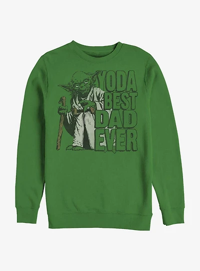 Star Wars Yoda Best Dad Crew Sweatshirt