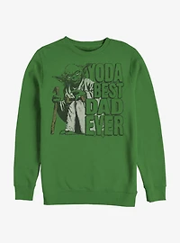 Star Wars Yoda Best Dad Crew Sweatshirt