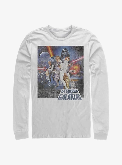 Star Wars Episode IV A New Hope La Guerra De Las Galaxias Poster Long-Sleeve T-Shirt