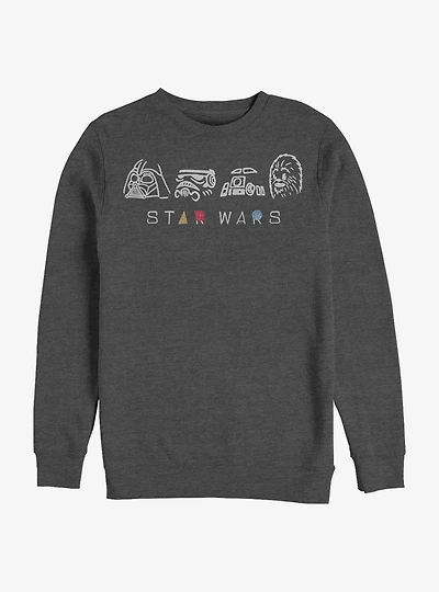 Star Wars Geometry Characters Crew Sweatshirt
