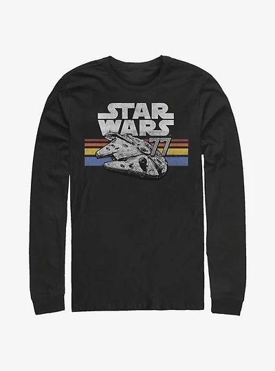 Star Wars Vintage Falcon Stripes Long-Sleeve T-Shirt