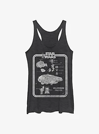 Star Wars Millennium Falcon Construction Girls Tank