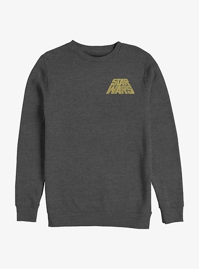 Star Wars Distressed Slant Logo Crew Sweatshirt