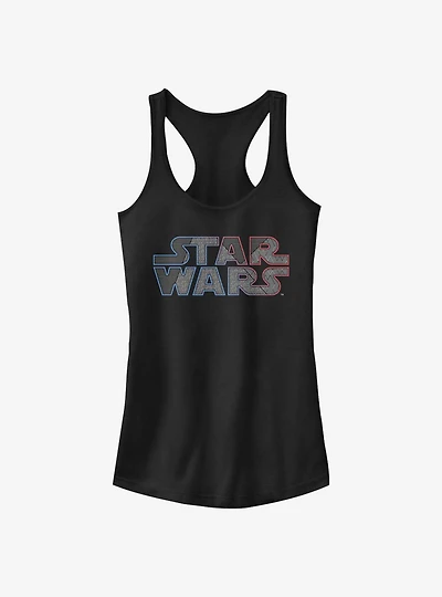 Star Wars Pattern Logo Girls Tank