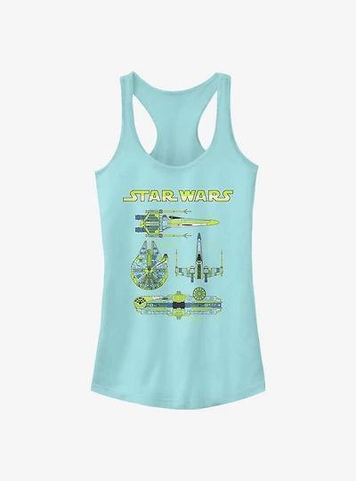 Star Wars Ship Specifications Girls Tank