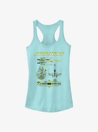 Star Wars Ship Specifications Girls Tank